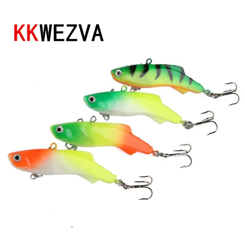 

KKWEZVA 4pcs 70mm 16.7g Fishing Lure winter Ice Fishing Hard Bait Minnow Pesca Isca Artificial Bait Crankbait Swimbait Winter