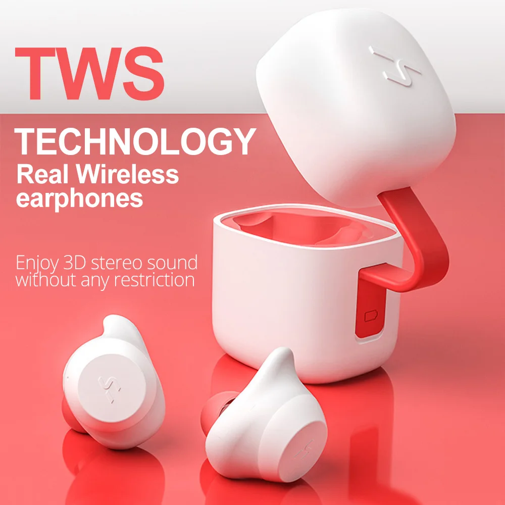 

TWS V5.0 Earbuds True Wireless Sport Earphone Waterproof Stereo Headset Bluetooth 5.0 Earphone with Wireless Charger