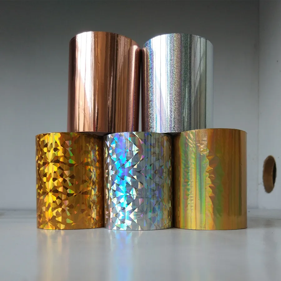 낚시 루어용 핫 스탬핑 호일, 핫 프레스, 열 스탬핑 필름, 좋은 품질의 호일, 홀로그램 호일, 8cm x 120m, 2 롤