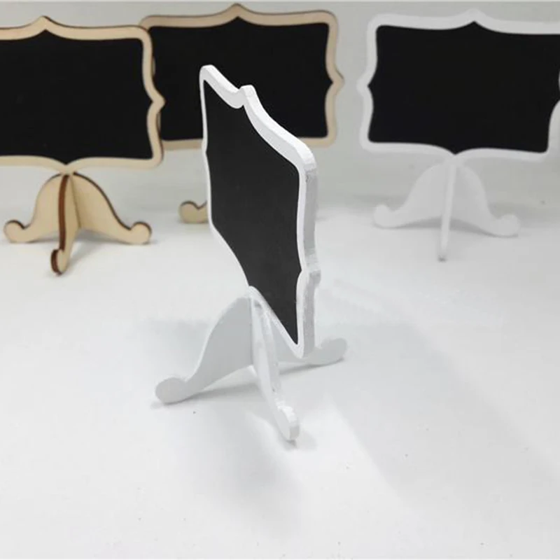 

10Pcs/Pack Mini Lace Blackboard Chalkboard Wooden Blackboard Price Stand For Party Christmas Wedding Decoration