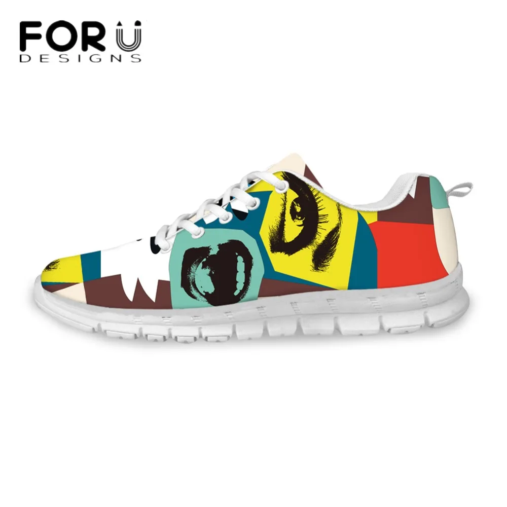 Custom Graffiti cc2093aq Dames Imprimé Mode Maille cc2094aq cc2091aq Aq Femmes Filles Chaussures 3d Casual Forudesigns cc2092aq Respirant 2017 Plat Drôle Appartements qZWnHxPE