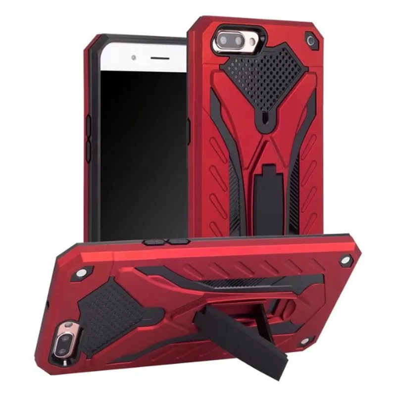 

For OPPO F5 A73 R11 R9S R11S Plus Case Shockproof Armor Holder TPU Stand Rugged Phone Cover For OPPO F3 A75 A37 A59 A57 A59 A71