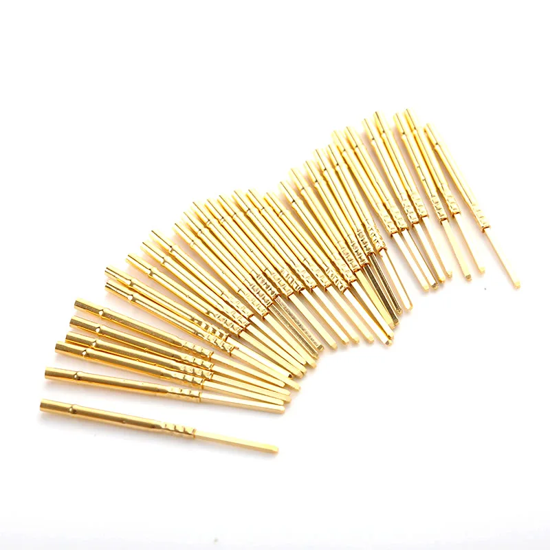 100Pcs R75-3W Electronic Test Tool Brass Tube Spring Test Probe Needle Tube Outer Diameter 1.32mm Total Length 26.2mm Test Probe