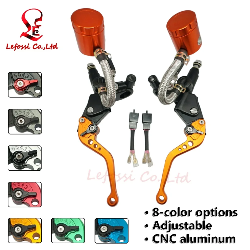 7/8" 22mm Motorcycle Hydraulic Brake Clutch Master Cylinder Orange CNC