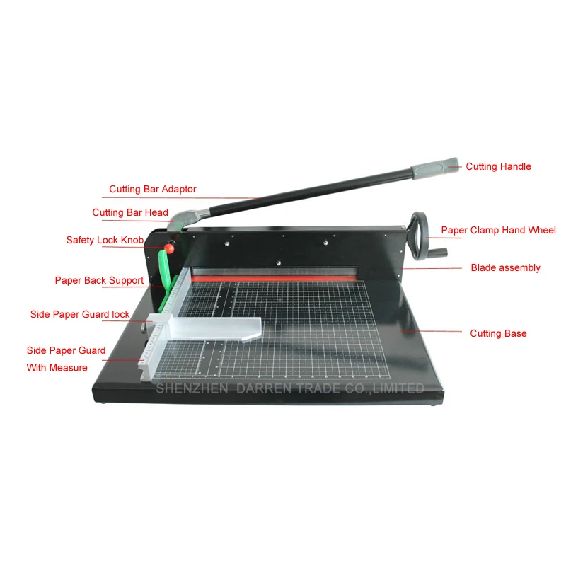 1 шт. SG-299A4 сверхмощный полностью металлический станок для резки бумаги, толщина резки 0,5-40 мм