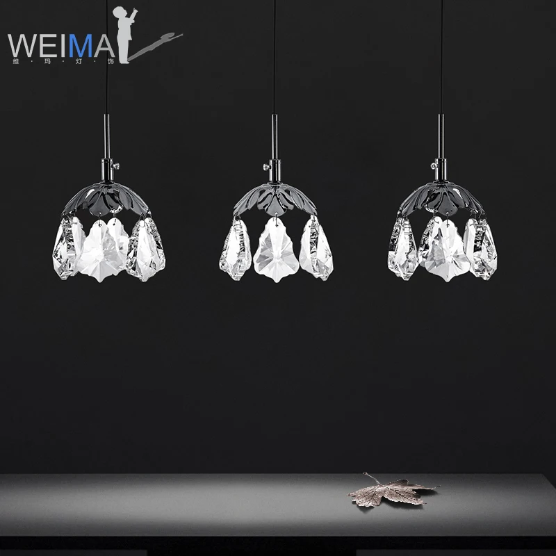 

Wilma Nordic modern minimalist personality LEDK9 Crystal hanging lamp single head three bedroom lighting bar restaurant