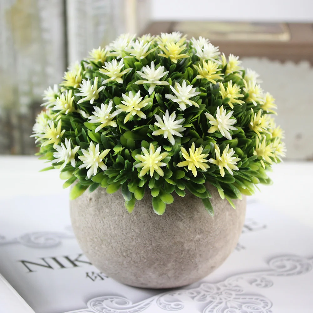 Artificial Flowers Vase Set Plastic Plant Bonsai Fake Flower In Pot Wedding Home Garden Office Balcony Background Decoration Artificial Flowers Vase Set Plastic Plant Bonsai Fake Flower In Pot Wedding Home Garden Office Balcony Background Decoration