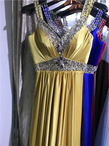 Новая мода Vestido de noiva длинное платье выпускного вечера элегантный длинный формальный платье выпускного вечера - Цвет: gold