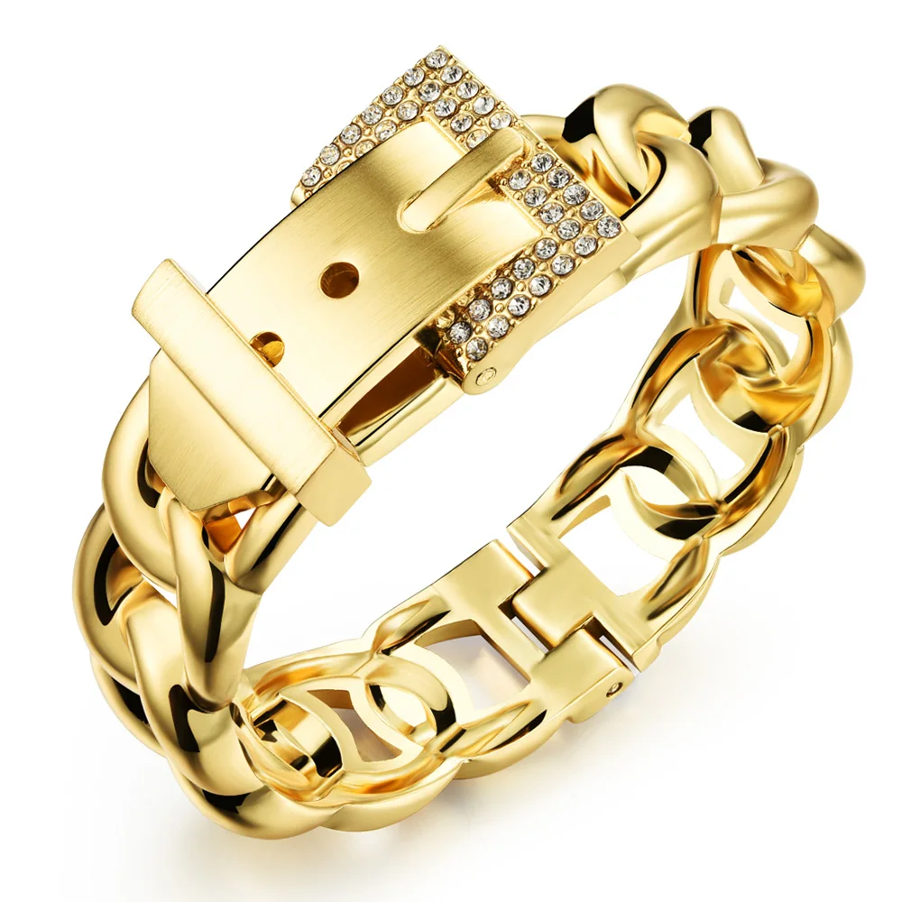 Luxury jewelry girl gold bracelet crystal charm fashion jewellery