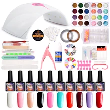 Uv Gel Polish Manicure set Pro Nail Art Tools Set 36W Nature Led Lamp UV Nail Dryer Kits 4 Colors Gel DIY Nail Design Manicure Uv Gel Polish Manicure set Pro Nail Art Tools Set 36W Nature Led Lamp UV Nail Dryer Kits 4 Colors Gel DIY Nail Design Manicure
