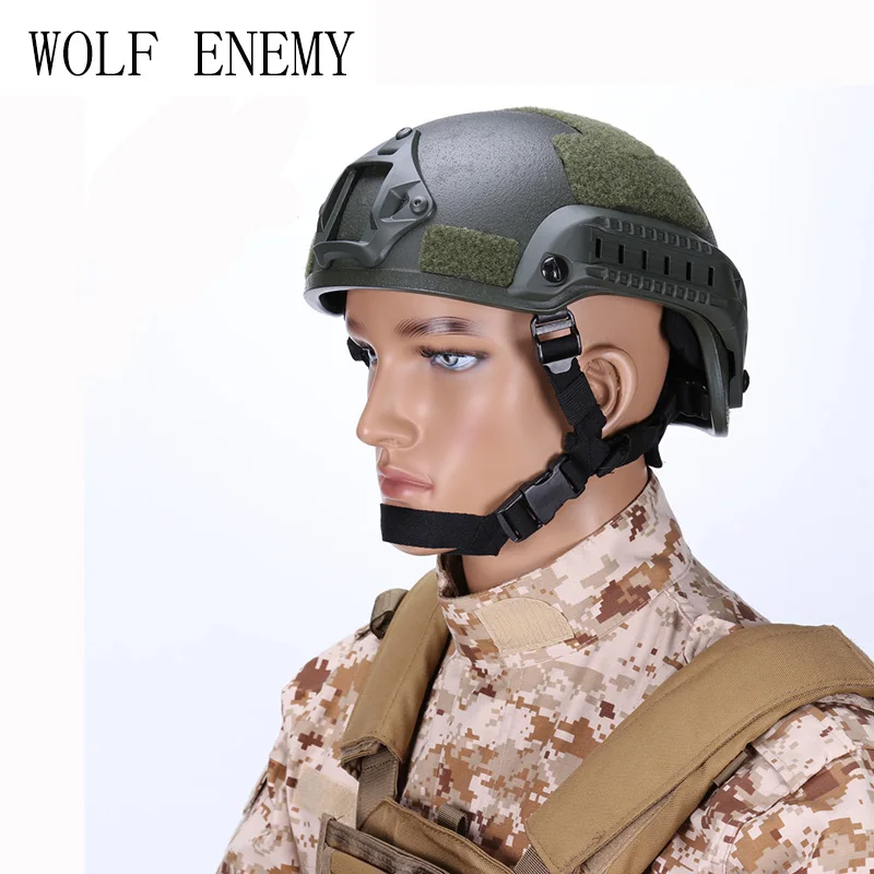 haoYK MICH 2001 Stile Tactical Airsoft Paintball Casco con NVG Mount e Guida Laterale per Airsoft Paintball 