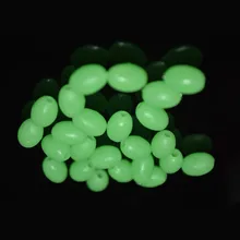 1000 шт. в форме яйца терминал снасти большой пакет светящийся рыболовный бисер овальная форма зеленая светящаяся Рыболовная Снасть 3x4 мм 4x6 мм 5x8 мм