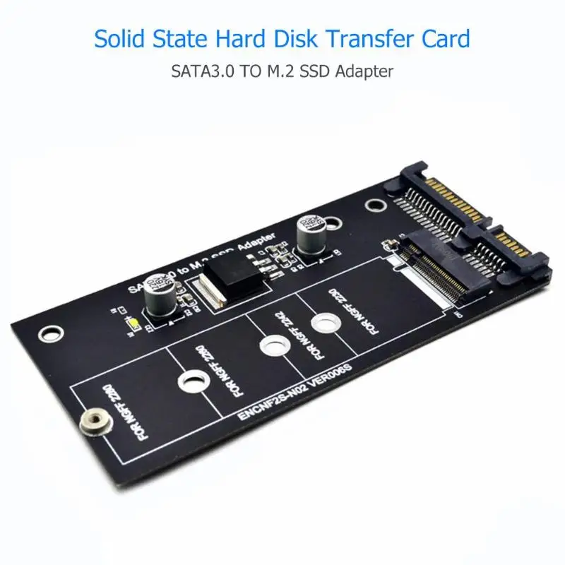 SATA 3,0 22 Pin to M.2 NGFF SSD адаптер плата расширения 6Gpbs SATA To(B+ M) ключ NGFF конвертер с двумя конденсаторами