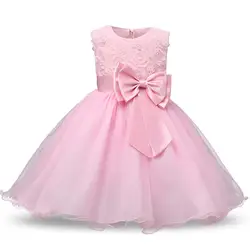 Платье принцессы с цветочным узором для девочек; летнее платье-пачка для свадьбы, дня рождения; праздничное платье для девочек; Детский