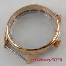 42 мм часы 316L нержавеющая сталь полированный ободок Розовая позолота чехол подходит для eat 6498 6497 механизм закаленные Чехлы для часов