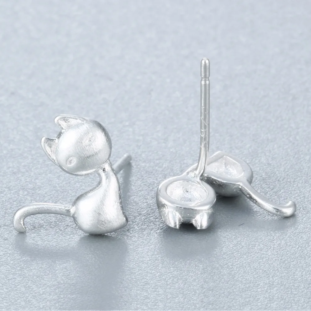 CHENGXUN 1 пара серьги гвоздики в виде котенка с длинным хвостом|stud earrings|earrings womenstud