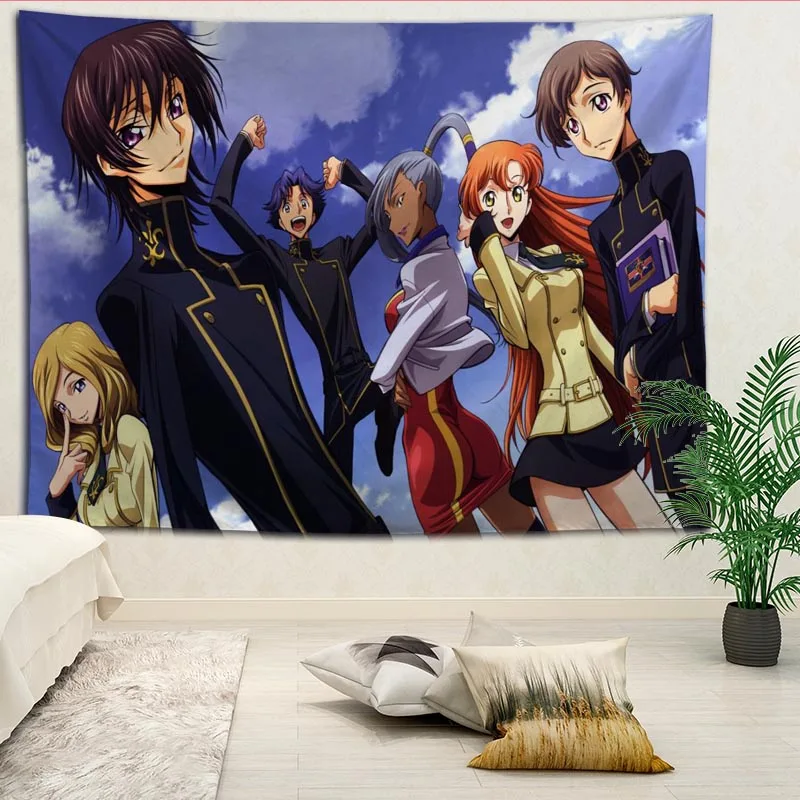 Свежеприбывшие розетки из современного Code Geass Печатный гобелен более Размеры домашнего декора гостиной спальня декоративные настенные одеяло - Цвет: 13