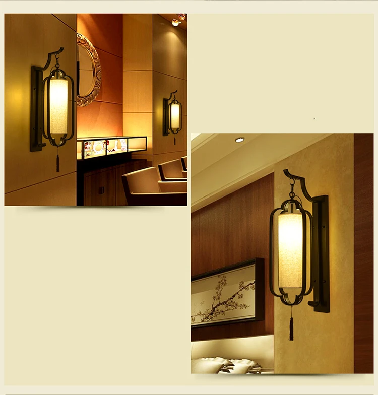 Китайский настенный светильник для коридора отеля, настенный светильник для банкетного зала, чайного домика, прикроватный настенный светильник для спальни, гостиной, бра, бра, настенный светильник
