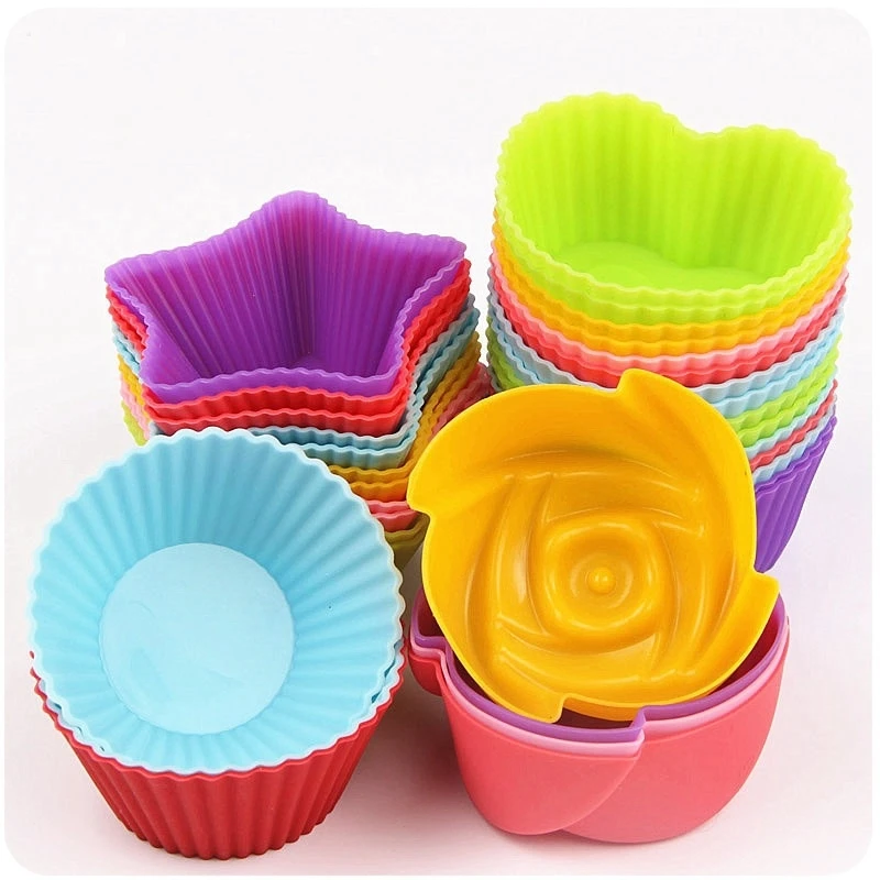 1Pcs Hot Sale Soft Silicone Candy Star Cake Mold Fondant Decorating Muffin Chocolate Cupcake Liner Baking Cup Mould F2933