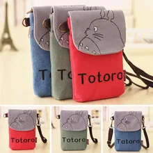 Cellulaire Phone Pouch Holder Sac à Bandoulière Avec Sangle, Personnage de dessin animé Totoro Mobile Téléphone Sac pour Nokia 920 Universel Smartphones