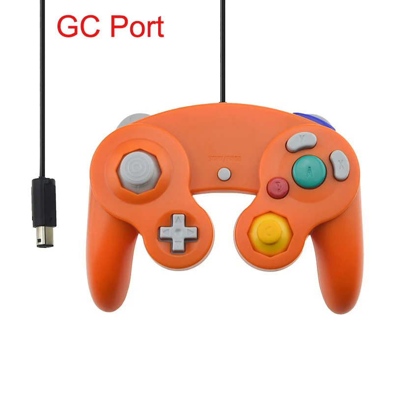 Для Gamecube контроллер USB проводной ручной джойстик для NAND для NGC GC контроллер для MAC компьютера ПК геймпад - Цвет: GC Interface Orange