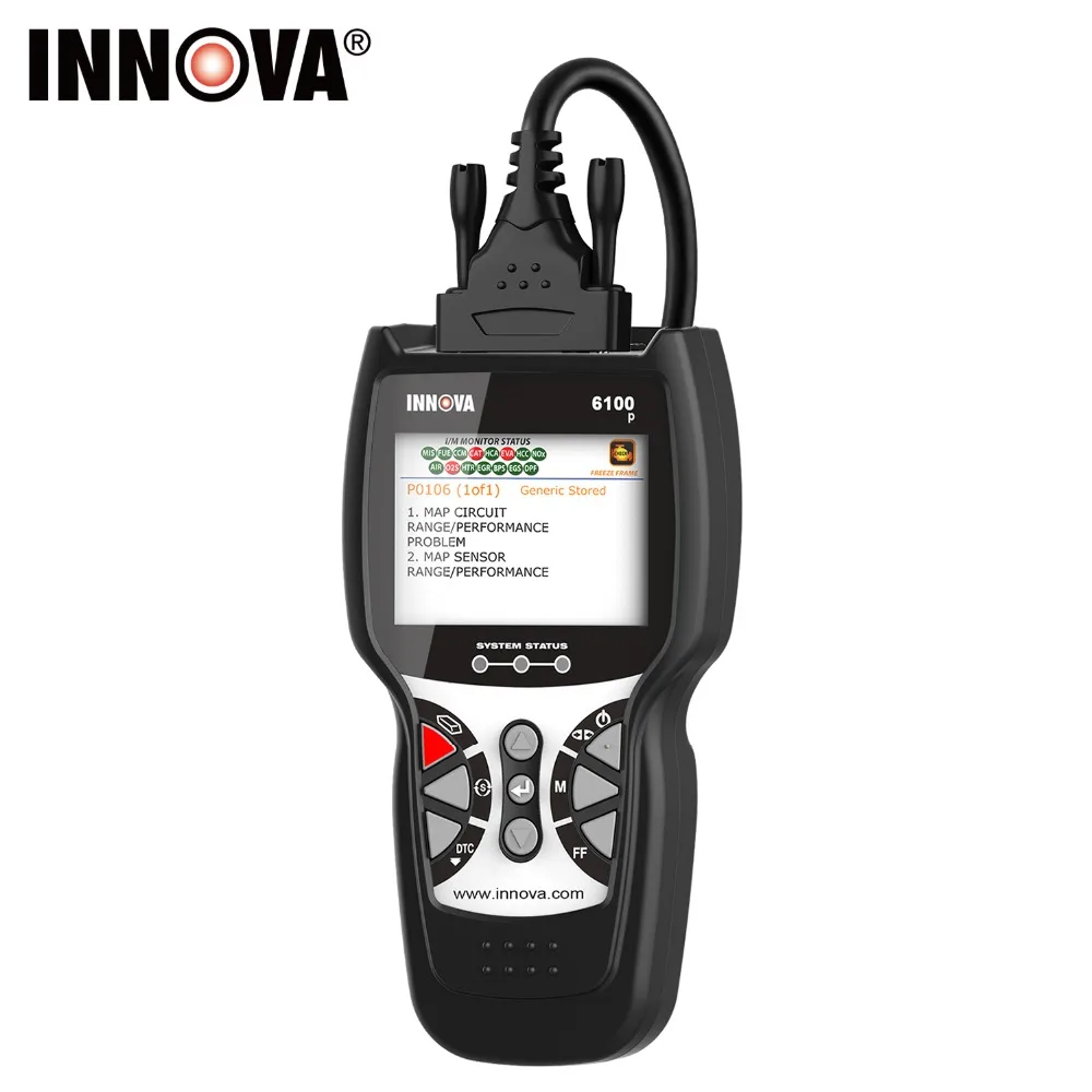 

Innova 6100P OBD2 Car Diagnostic Tool Engine Airbag ABS Emission Oil Reset OBDII Fault Code Reader Easydiag Automotive Scanner