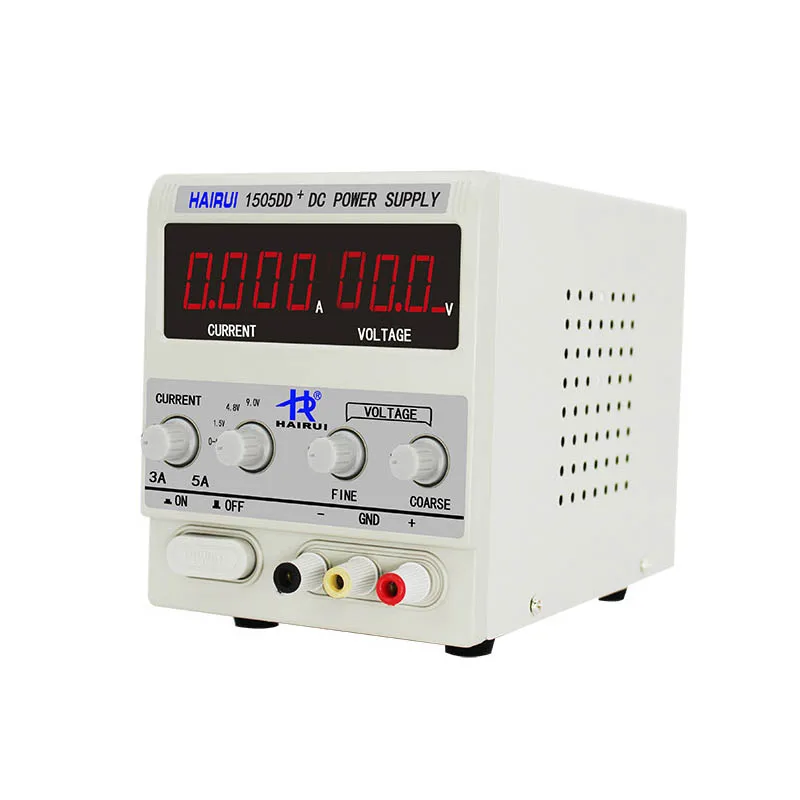 

HAIRUI 1505DD+ DC Power Supply 110V/220V LED Digital Display Laboratory 15V 5A Mini Variable Regulated Switching Power Supply