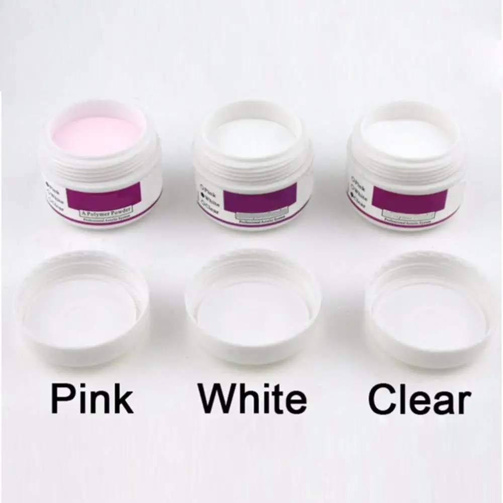 New Hot Professional Clear Acrylic Powder Crystal Nail Art Tips Builder