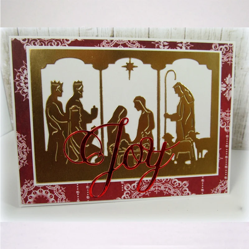 

Birth of Jesus Background Metal Cutting Dies for DIY Scrapbooking Embossing Album Paper Cards Making Crafts Supplies Newest 2019