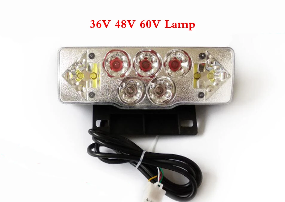 

36V-48V LED Tail Light Turn Signal Rear Lamp Brake Light Ebike Scooter Moped ATV