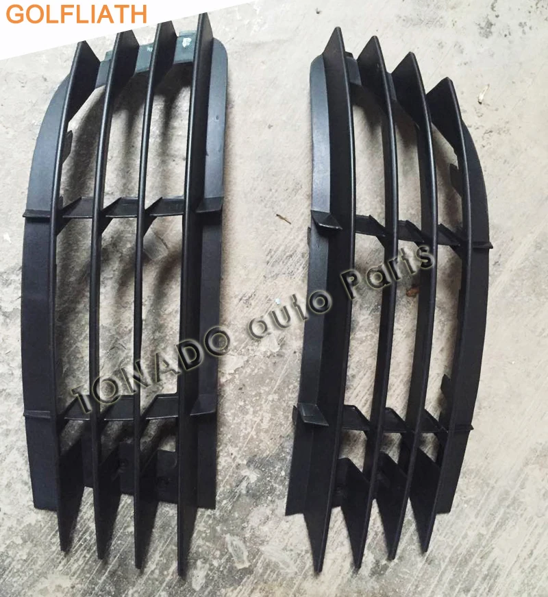 

GOLFLIATH For Golf 5 R32 ABS Black front Bumper Mesh Grille side fog light Grills For VW Golf5 MK5 R32 Bumper 2005-2009