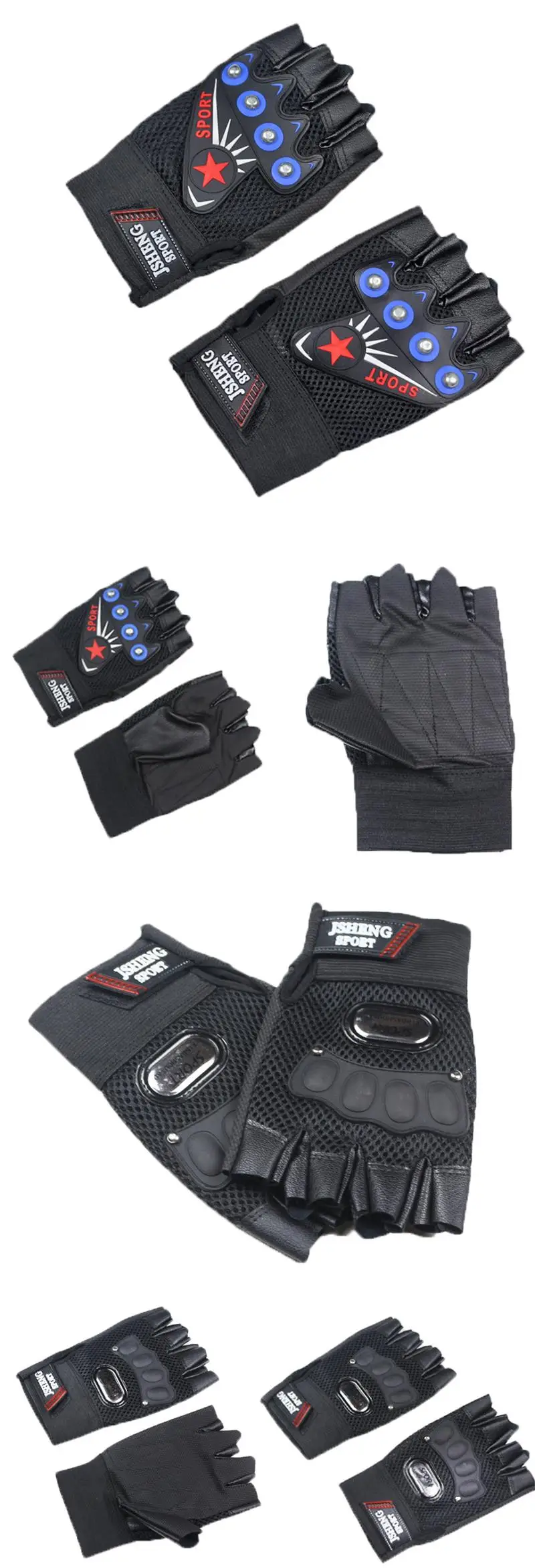 Лидер продаж 2016 года Тактический Прихватки для мангала для Для мужчин открытый пальцев Спортивные перчатки из металла варежки черные Luvas