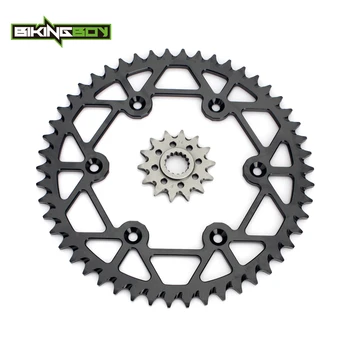 

BIKINGBOY Front 14T Rear 48T 49T 50T 51T 52T Sprockets for HUSQVARNA TE300 FC350 FE350 2014 2015 2016 Black Orange Sliver Set