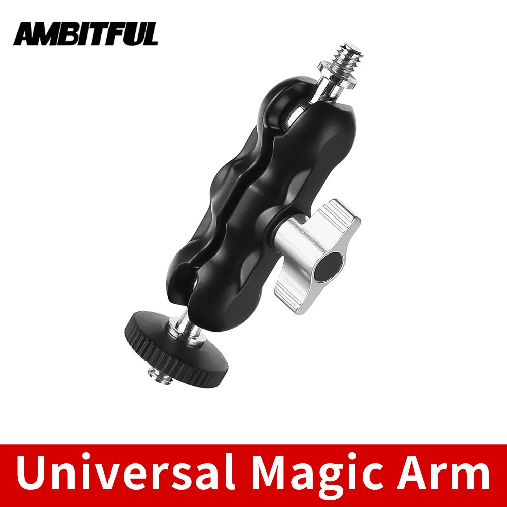 

AMBITFUL Adjustable Universal Magic Arm with Small Ballhead for Camera Monitor / LED Light Support with 1/4 Screw