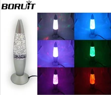 USB Multi Color Changing Lava Lamp LED Glitter Party Mood Night Light for Indoor Christmas lamparas ,2015 new Gift