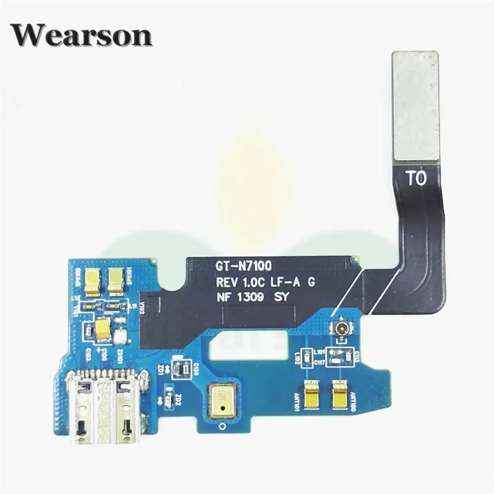 For Samsung Galaxy Note 2 note2 N7100 N7105 USB Port Charge Board With Microphone Tested High Quality (2)