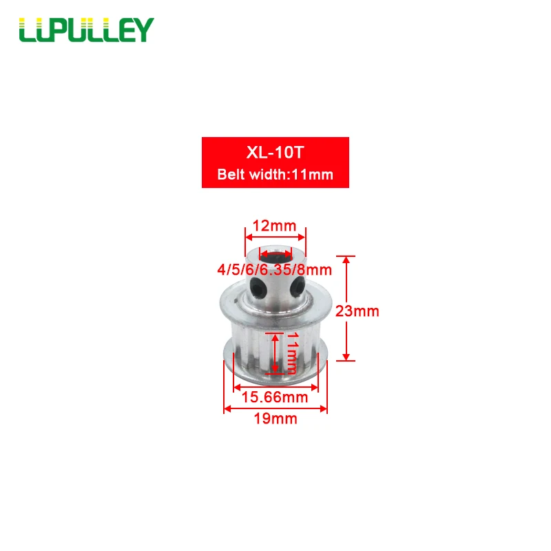 LUPULLEY XL 10 т зубчатый шкив 10 зубов диаметр 4/5/6/6,35/8 мм Алюминий сплав приводной ременный шкив для 10 мм синхронный ремень