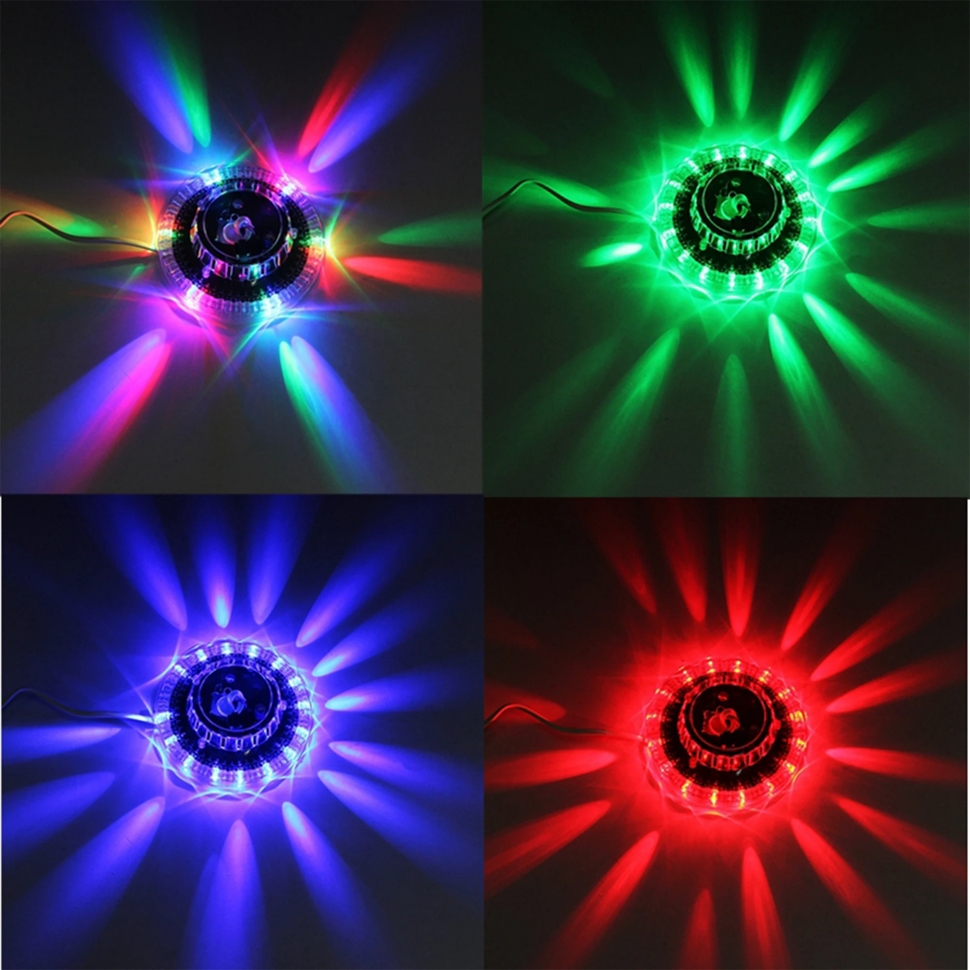 UFO ليزر قابل للنقل أضواء للمسرح 8 W rgb 48 المصابيح الصوت المنشط عباد الشمس led الإضاءة الجدار مصباح ل KTV DJ الزفاف عيد الميلاد