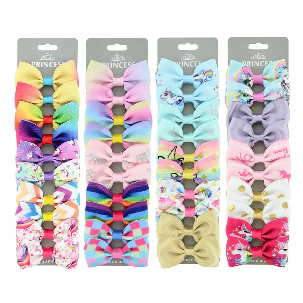 

Wholesale 10PCS/SET Polyester Bowknot Hairpin Hairclip for Kids Children Girls Hair Accessories