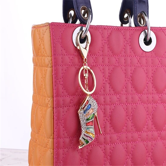 

Rhinestone Shoe Crystal 1Pcs High Heel Keyring Women Keychains Alloy Jewelry Key Holder Gift New