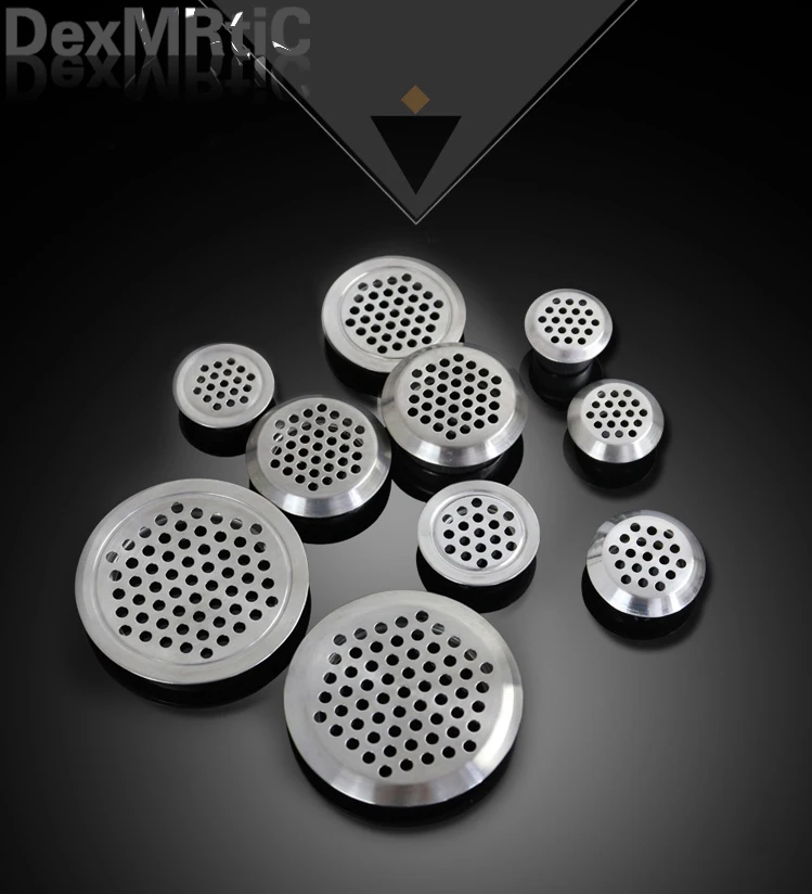 

10Pcs 19mm/25mm/35mm Wardrobe shoe Cabinet Ventilating Mesh Hole Air Vents Metal Mesh Hole Round Louver Ventilation Grille Air