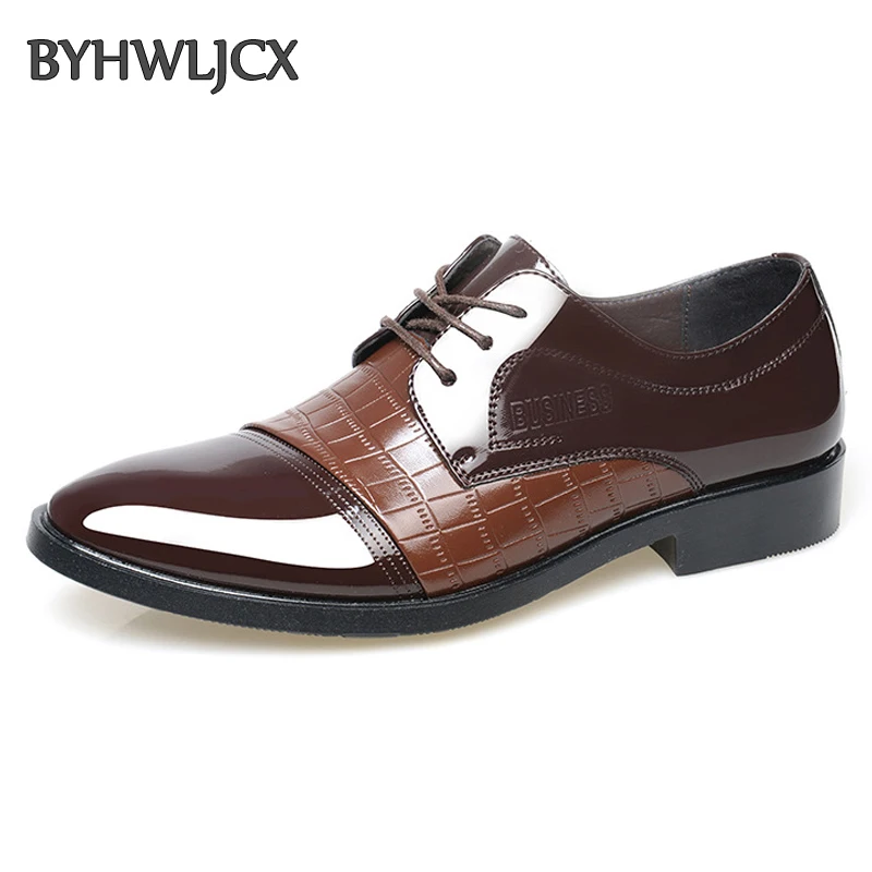 

2019 Men Lace-up Dress Shoes Crocodile Pattern Large Size Men Leather Shoes Fashion England Style Men's Suit Dress Oxford Shoes