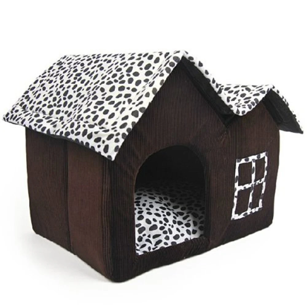 

Boutique Luxury High-End Double Pet House Brown Dog Room 55 x 40 x 42 cm
