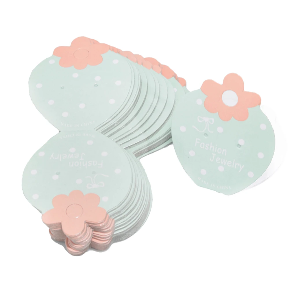 50Pcs Strawberry Paper Fashion Jewellery Display Cards Hair accessories Cards for Kids Children
