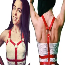 Жгут с сексуальные кожаные Связывание корсет на ремнях пояс вокруг шеи уличный стиль крест тело Панк Рок