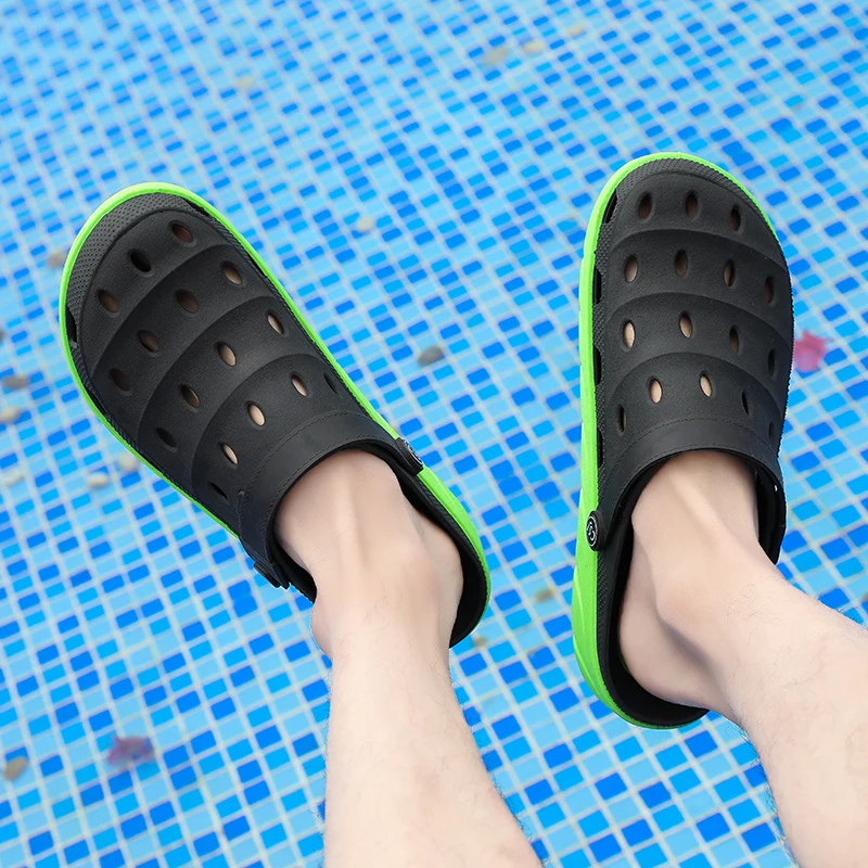 Летние мужские и женские сандалии для плавания с открытым носком; пляжная обувь для плавания на открытом воздухе; Легкие мужские сланцы