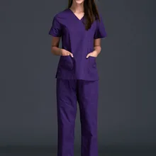 Спецпредложение, медицинские тканые женские скрабы, новинка, Женский комплект с коротким рукавом, набор униформы, стоматологическая Больничная одежда, хлопок