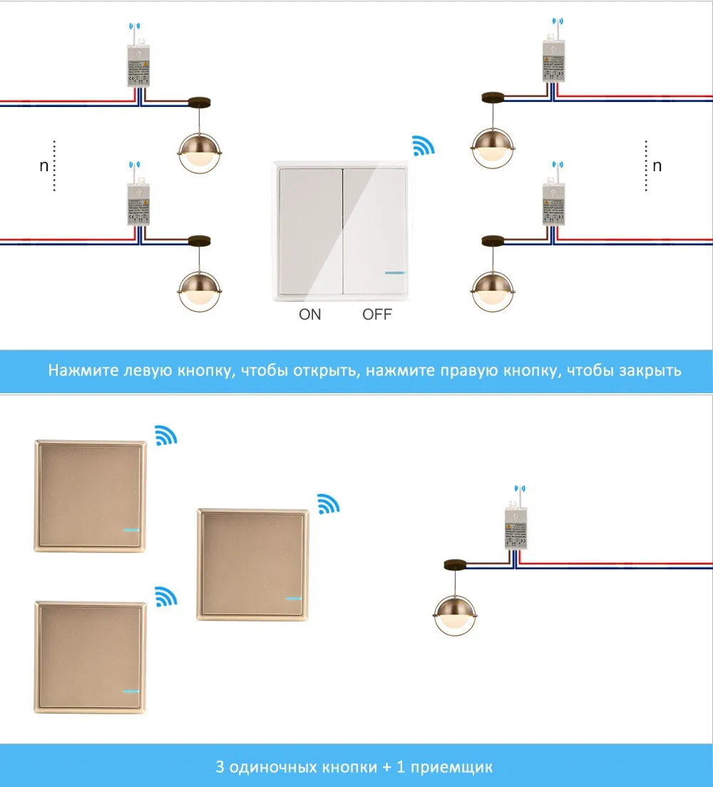 Беспроводной Выключатель Света водостойкие дистанционные выключатели света-без проводки быстрое создание лампы Потолочный с дистанционным управлением светодиодный лампы