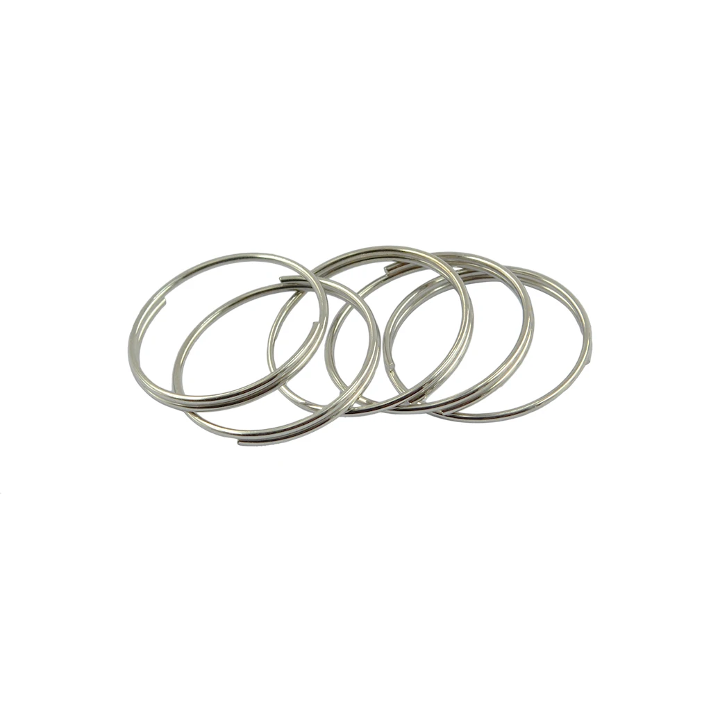150pcs Split Key Rings 18mm White K & Bronze Plated Steel Split Ring for Car Home Keys Organization Arts & Crafts DIY Jewelry