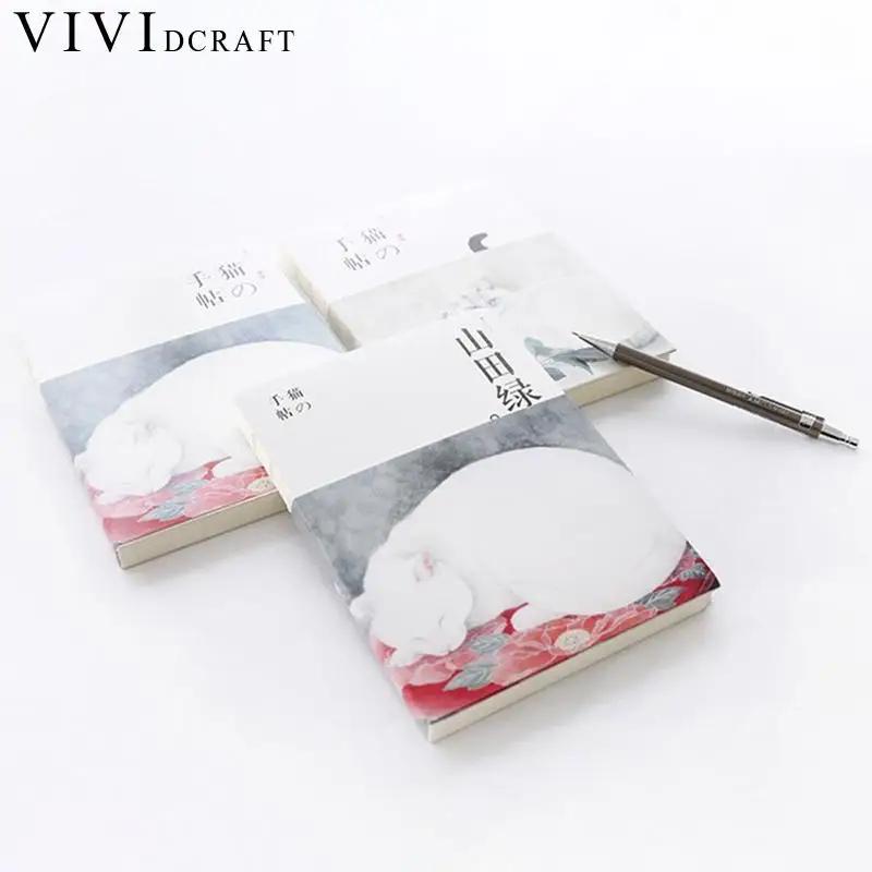 

Vividcraft Japanese Stationery Creative Restoring Cats Notepad Notebook Korea Hand Account Books Blank Paper Notebook School